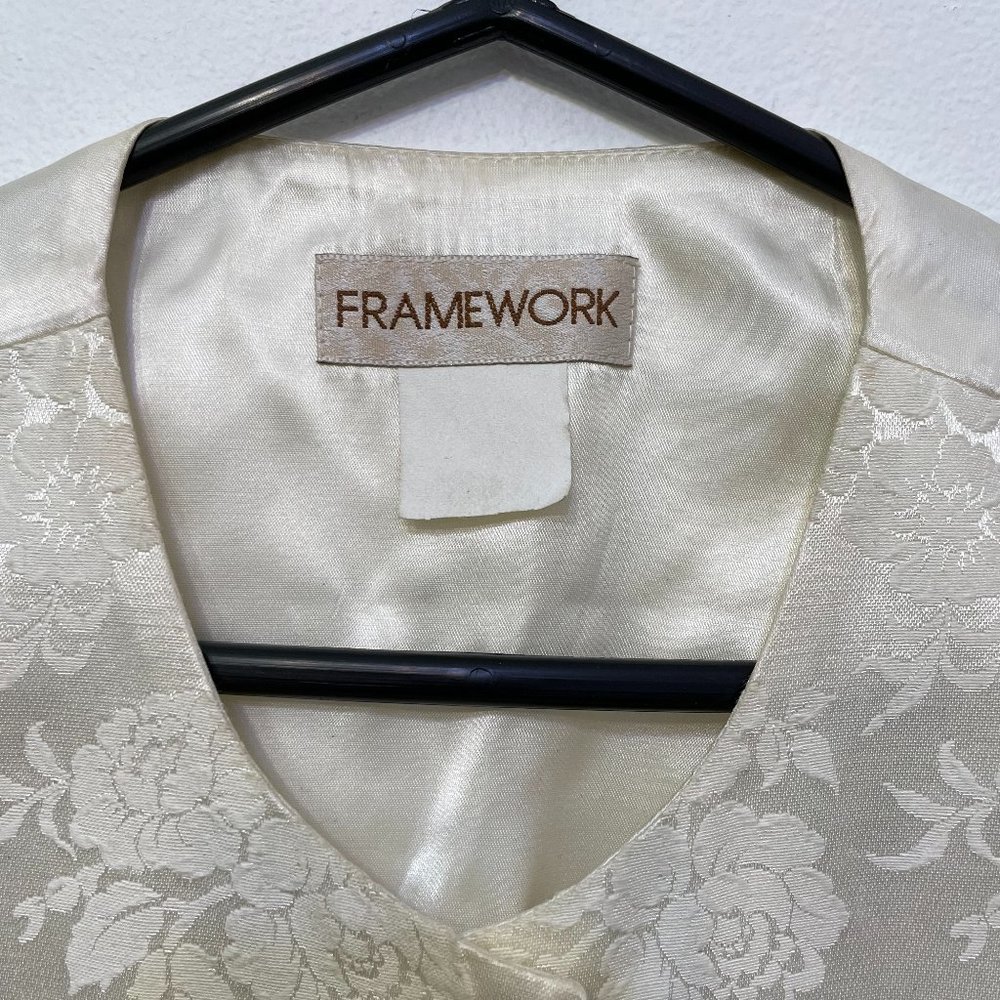 Framework Embroidered Button-Up Vest - Picture 2 of 3